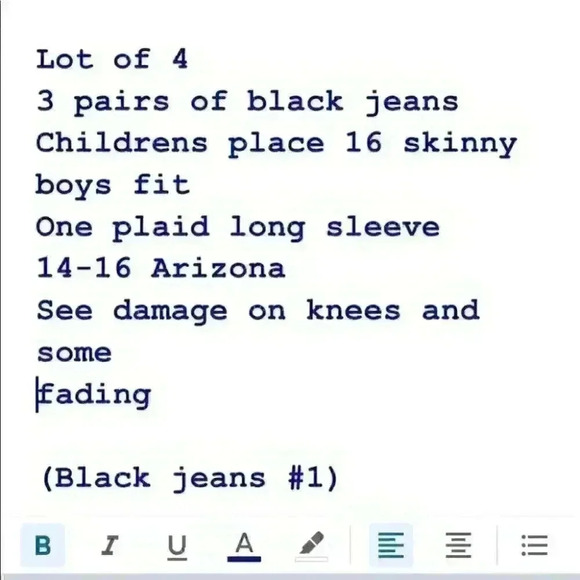 Lot of 4 items boys size 16 youth 16 skinny jeans flannel Childrens place arizon - Picture 6 of 6